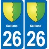 26 Dieulefit blason autocollant plaque stickers ville