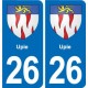 26 Dieulefit blason autocollant plaque stickers ville