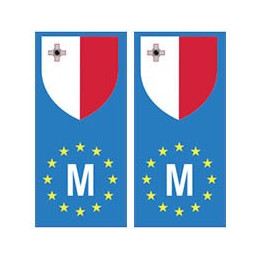 Malte europe drapeau Autocollant