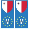 Malte europe drapeau Autocollant