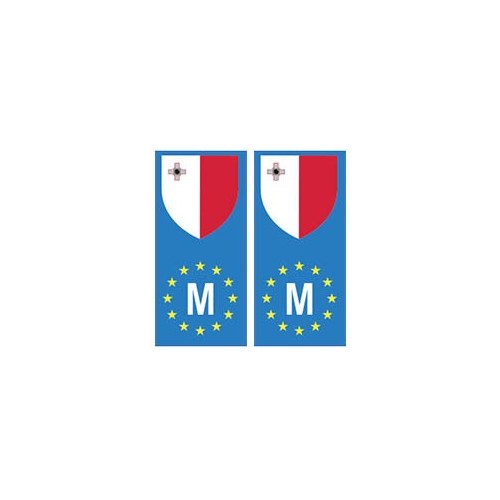 Malte europe drapeau Autocollant