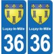36 Vatan blason ville autocollant plaque stickers