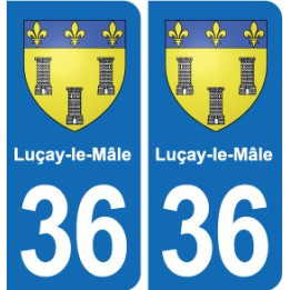 36 Vatan blason ville autocollant plaque stickers