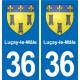 36 Vatan blason ville autocollant plaque stickers