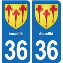 36 Vatan blason ville autocollant plaque stickers