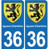 36 Vatan blason ville autocollant plaque stickers