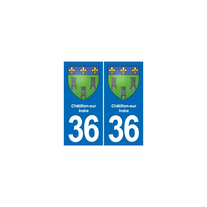 36 Vatan blason ville autocollant plaque stickers