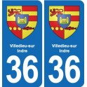 36 Vatan blason ville autocollant plaque stickers