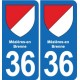 36 Vatan blason ville autocollant plaque stickers