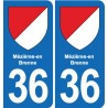 36 Vatan blason ville autocollant plaque stickers