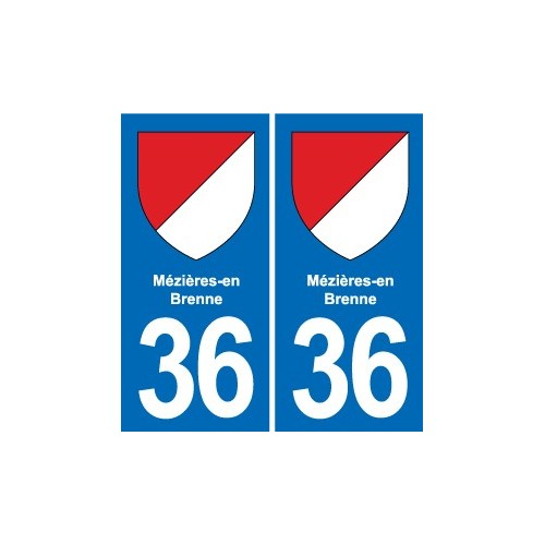 36 Vatan blason ville autocollant plaque stickers
