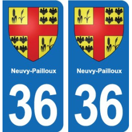 36 Vatan blason ville autocollant plaque stickers