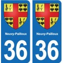 36 Vatan blason ville autocollant plaque stickers