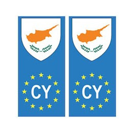 Chypre europe drapeau Autocollant