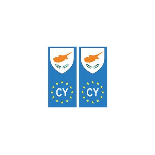 Chypre europe drapeau Autocollant
