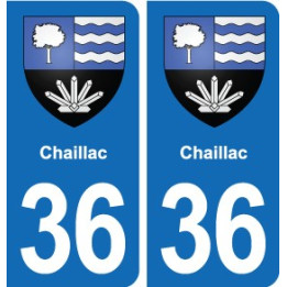 36 Vatan blason ville autocollant plaque stickers