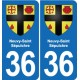 36 Vatan blason ville autocollant plaque stickers