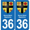 36 Vatan blason ville autocollant plaque stickers