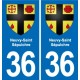 36 Vatan blason ville autocollant plaque stickers