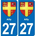 27 Léry blason autocollant plaque stickers ville