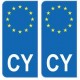 Chypre europe autocollant plaque