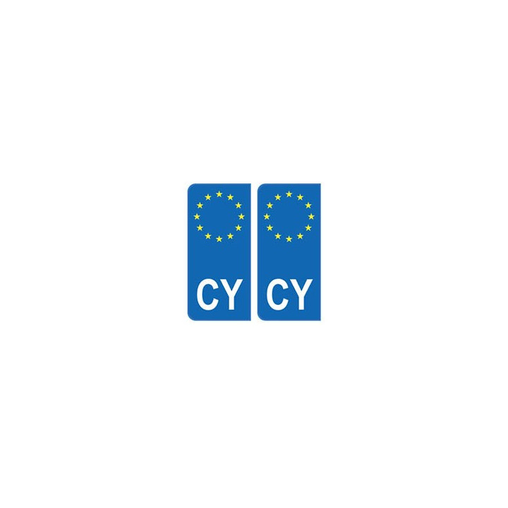 Chypre europe autocollant plaque