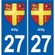 27 Léry blason autocollant plaque stickers ville