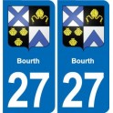 27 Léry blason autocollant plaque stickers ville