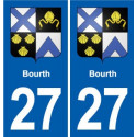 27 Léry blason autocollant plaque stickers ville
