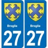 27 Léry blason autocollant plaque stickers ville
