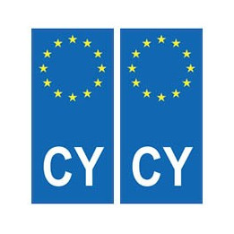 Chypre europe autocollant plaque