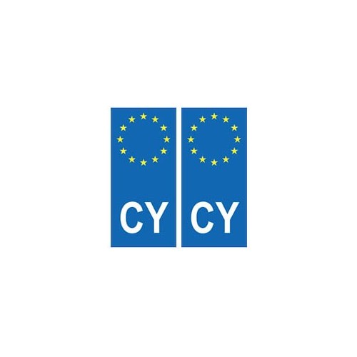 Chypre europe autocollant plaque