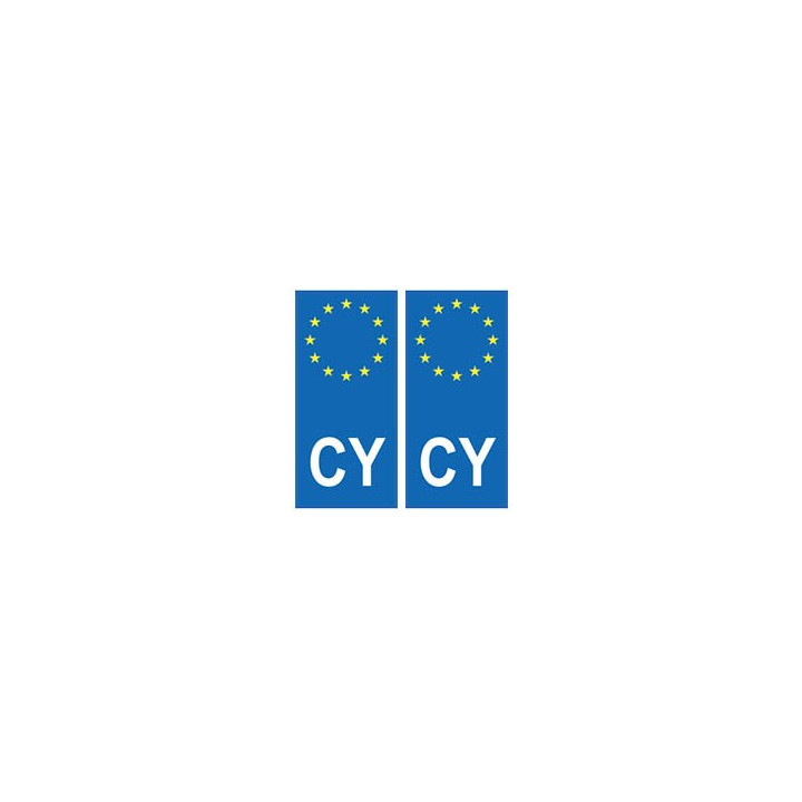 Chypre europe autocollant plaque