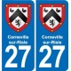 27 Léry blason autocollant plaque stickers ville
