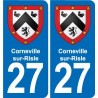 27 Léry blason autocollant plaque stickers ville