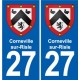 27 Léry blason autocollant plaque stickers ville