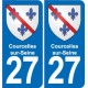 27 Léry blason autocollant plaque stickers ville