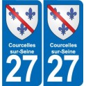 27 Léry blason autocollant plaque stickers ville