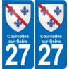 27 Léry blason autocollant plaque stickers ville