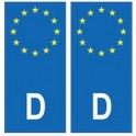 Deustchland Allemagne europe autocollant plaque