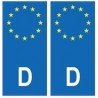 Deustchland Allemagne europe autocollant plaque