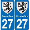 27 Léry blason autocollant plaque stickers ville