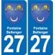 27 Léry blason autocollant plaque stickers ville