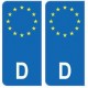 Deustchland Allemagne europe autocollant plaque