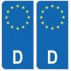 Deustchland Allemagne europe autocollant plaque