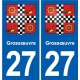 27 Léry blason autocollant plaque stickers ville