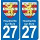 27 Léry blason autocollant plaque stickers ville