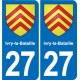 27 Léry blason autocollant plaque stickers ville