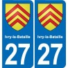 27 Léry blason autocollant plaque stickers ville