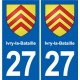 27 Léry blason autocollant plaque stickers ville